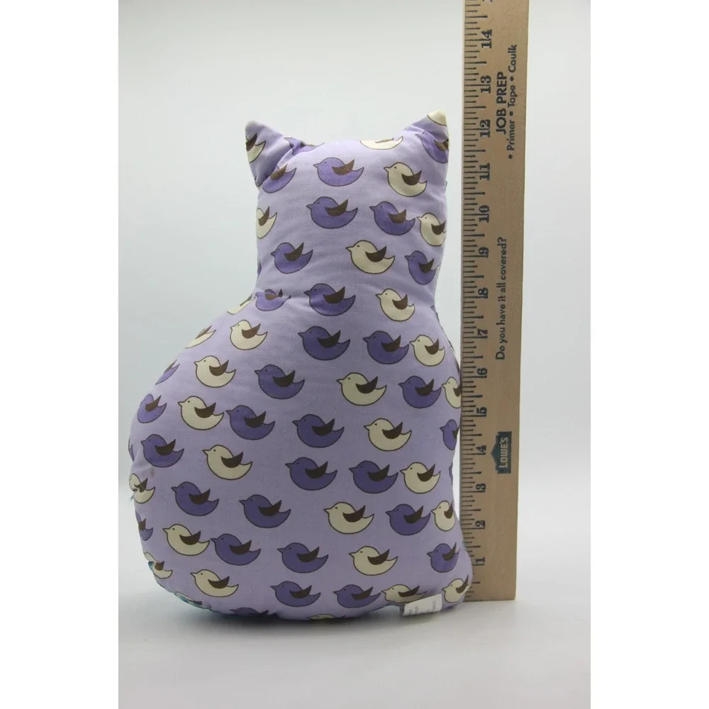 Pottery Barn Teen PBT Cat Patchwork Embroidered Blue 12